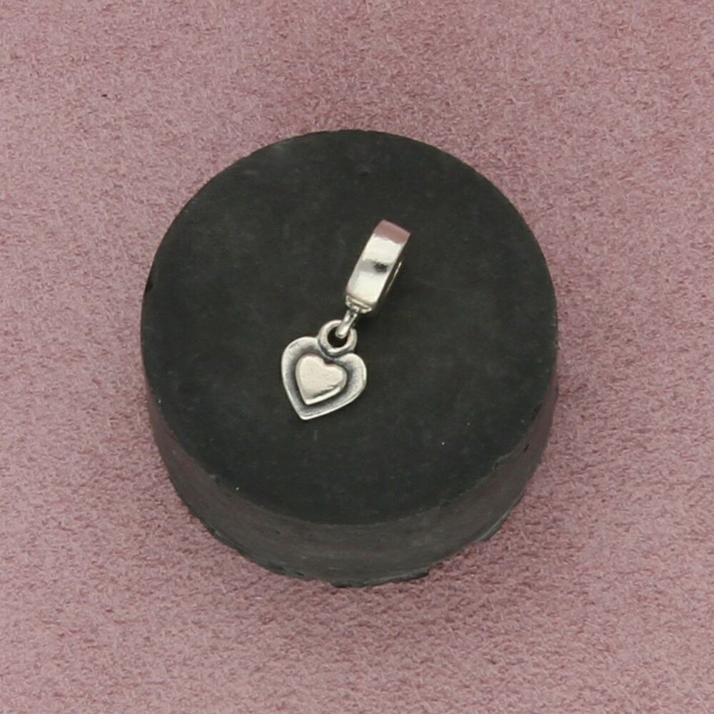 pandora sterling silver heart dangle bead charm pendant